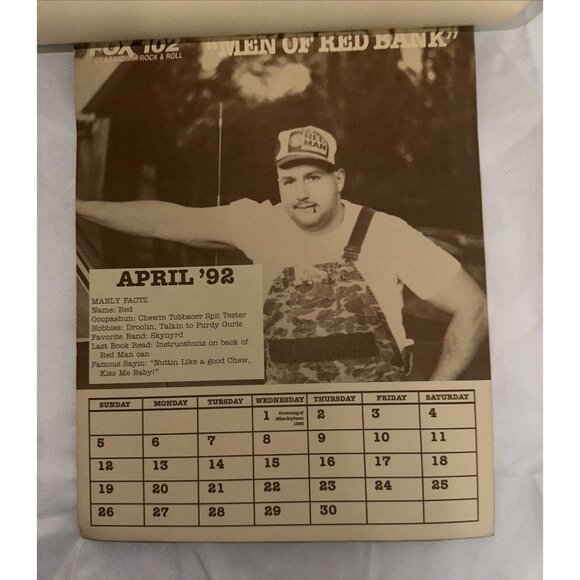 Fox 102.3 Men of Red Bank Calendar 1992 Issue Rock n Roll Sc History - Picture 6 of 8